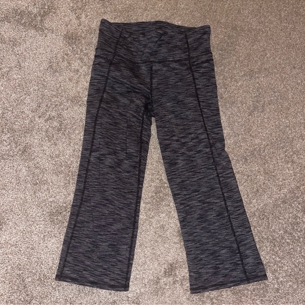 Athleta Gray Capri Pants with Wide Waistband